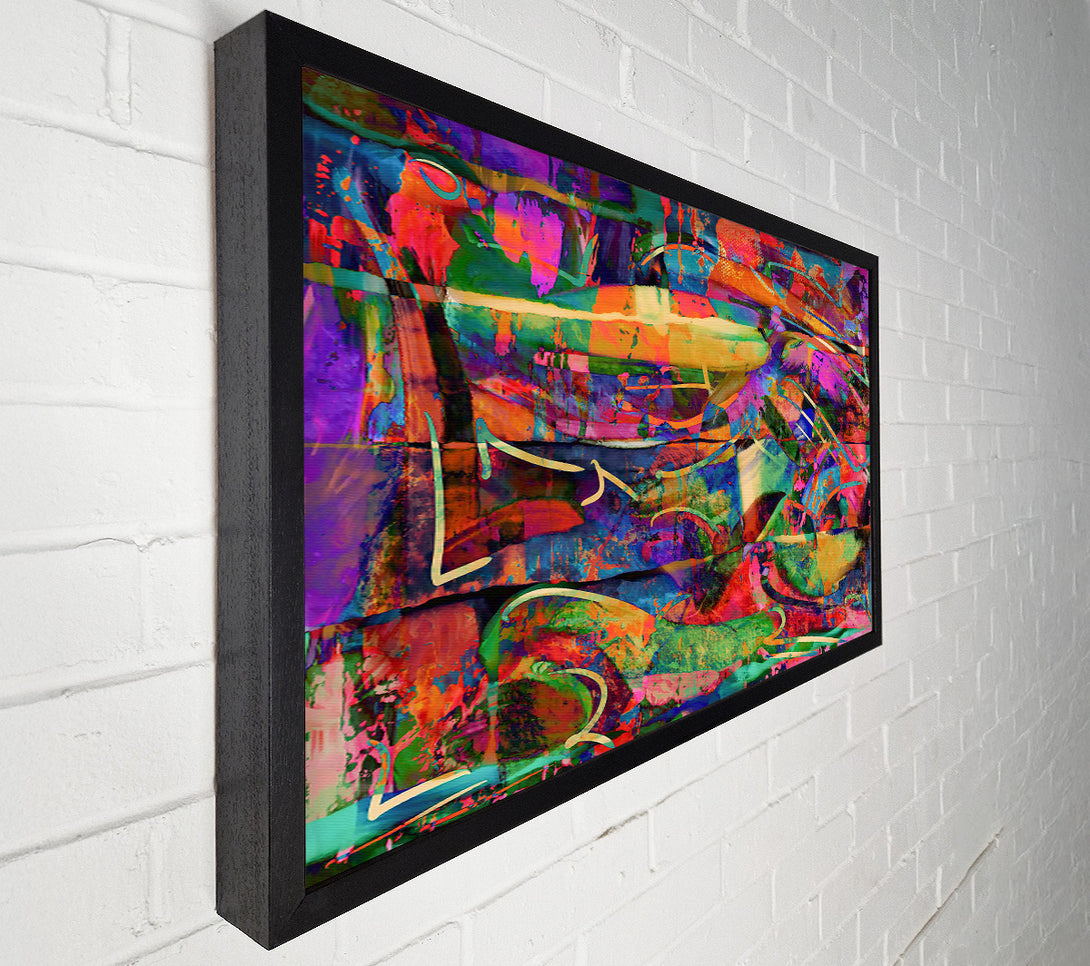  A Canvas Print of Crimson & Teal Chaos Canvas Art