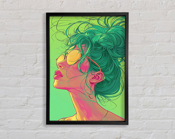 Summer Vibes Green Framed Print