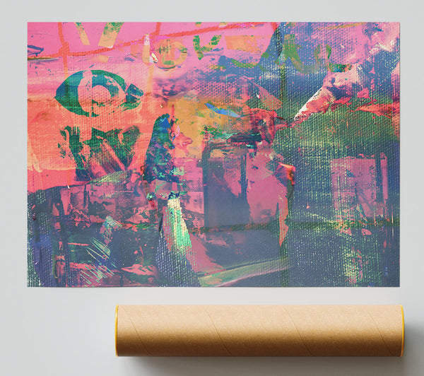 Crimson Canvas Chaos Poster