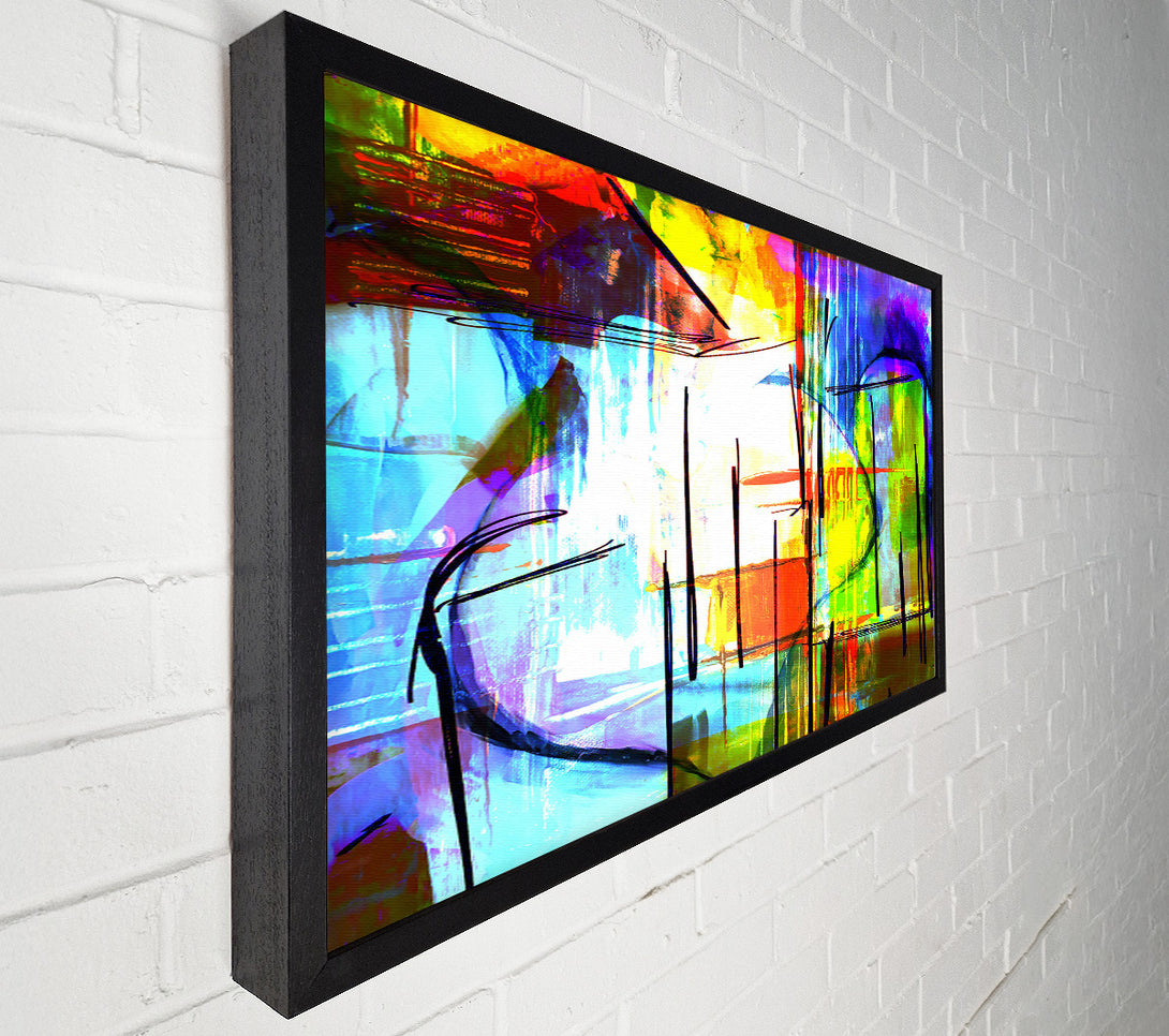  A Canvas Print of Cyan Cityscape Canvas Print