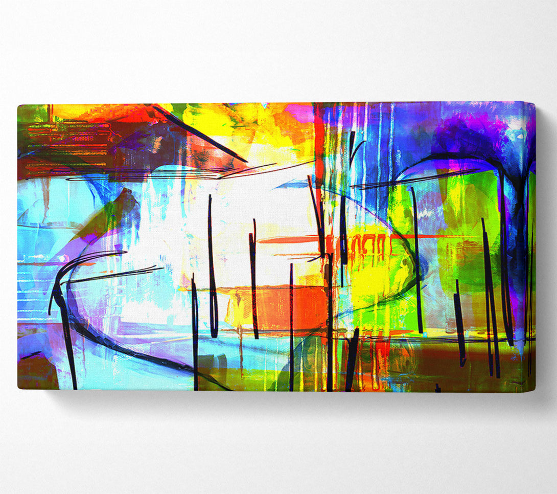  A Canvas Print of Cyan Cityscape Canvas Print