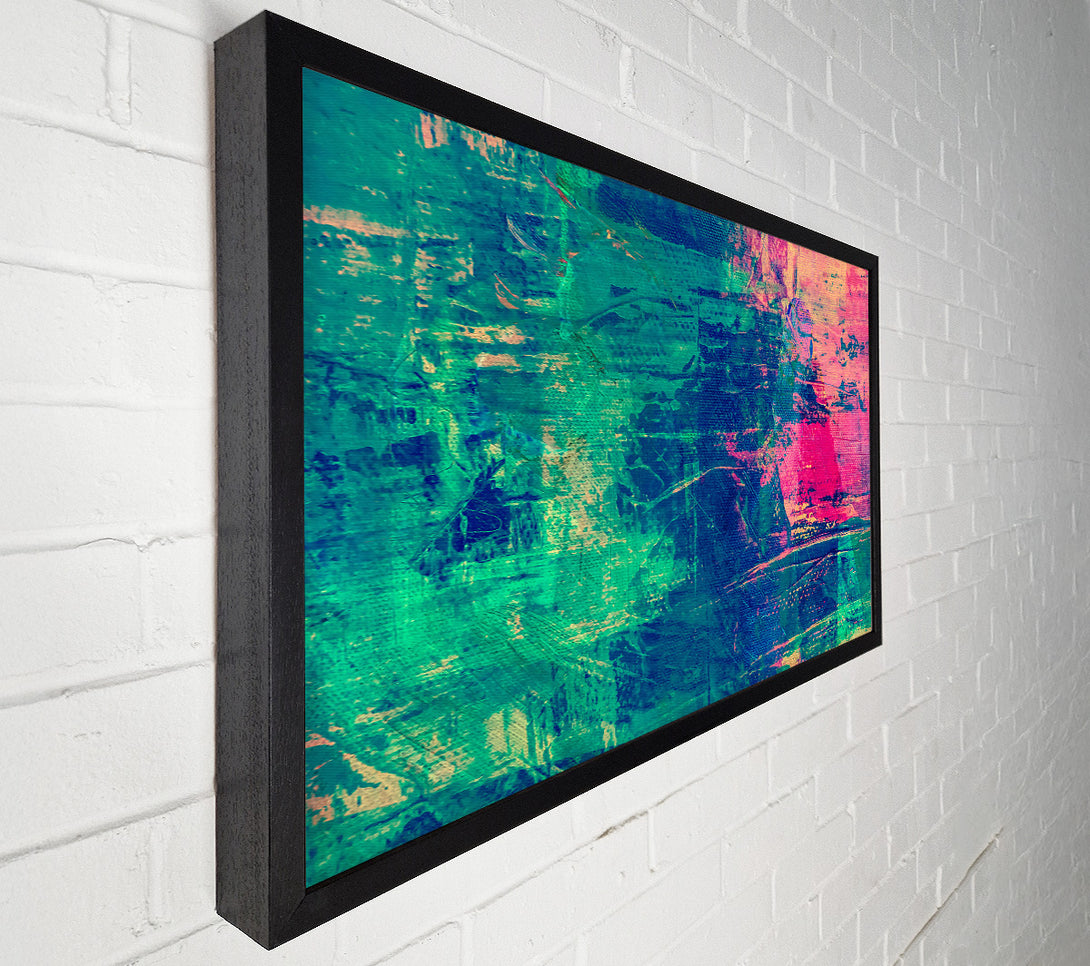  A Canvas Print of Emerald Brushstrokes Symphony Canvas Art