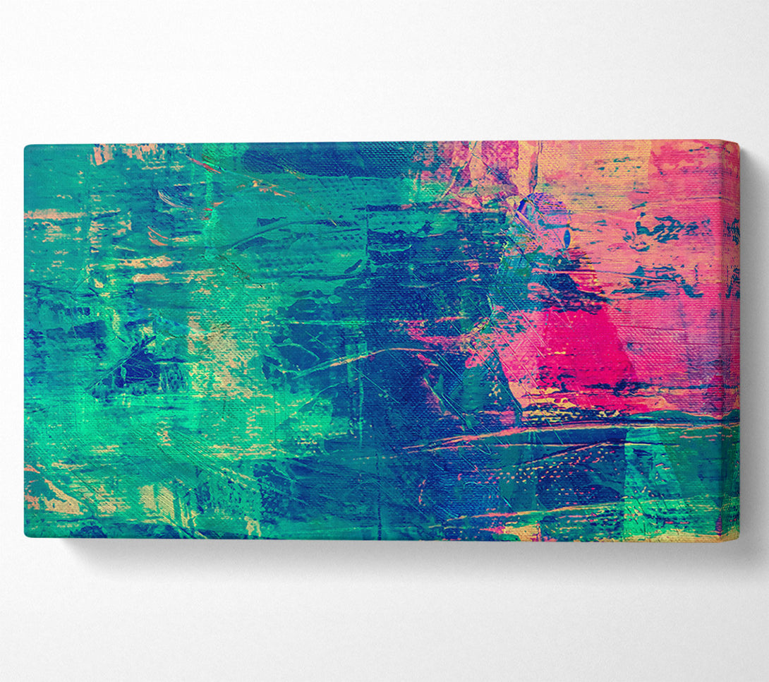  A Canvas Print of Emerald Brushstrokes Symphony Canvas Art