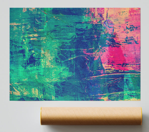 Emerald Brushstrokes Symphony Giclee Print