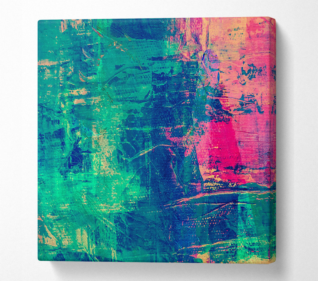  A Canvas Print of Emerald Brushstrokes Symphony Canvas Art