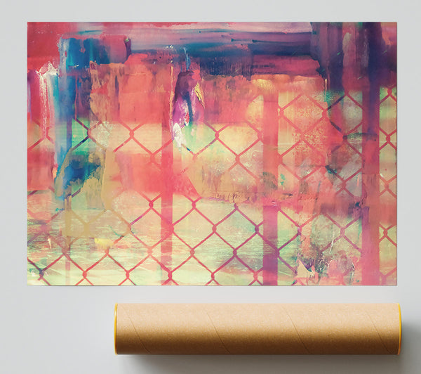 Crimson Chain Link Dreams Print