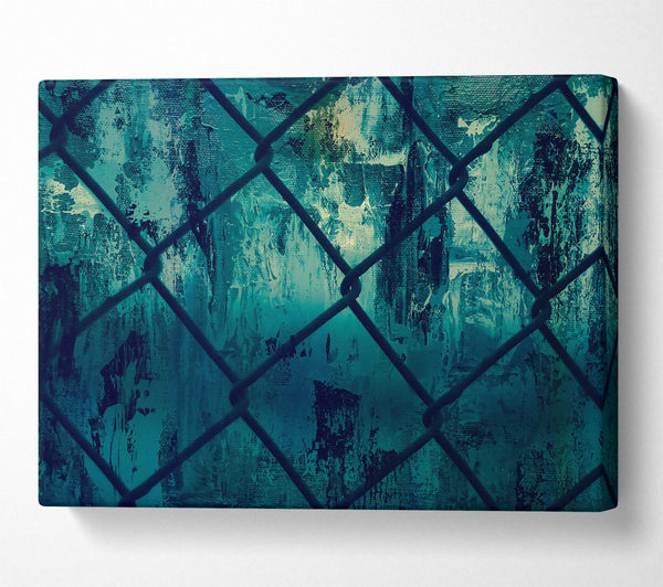  A Canvas Print of Teal Through The Fence Canvas Art