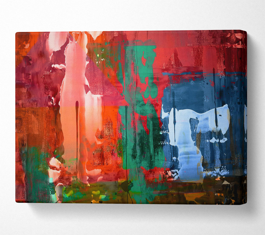  A Canvas Print of Crimson Abstract Flow Canvas Wall Art