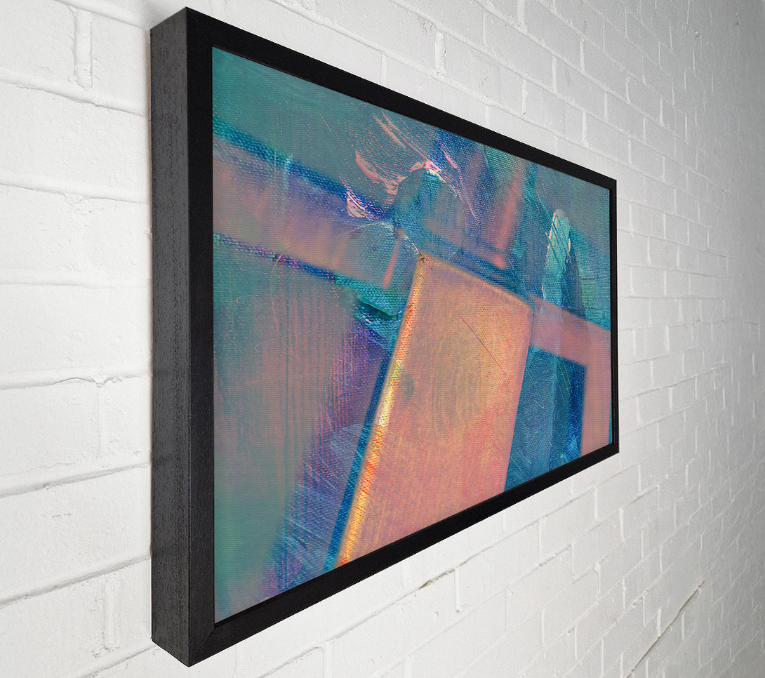  A Canvas Print of Teal Canvas Layers Canvas Print
