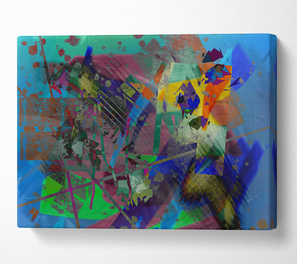  A Canvas Print of Azure Abstract Harmony Canvas Art