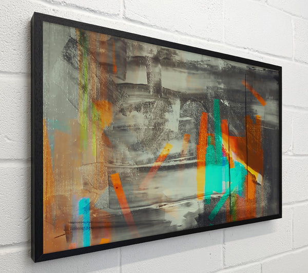 Gray & Teal Abstract