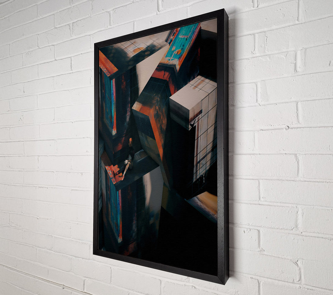  A Canvas Print of Orange Geometric Solitude Canvas Print