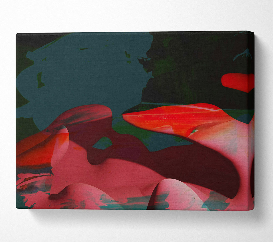  A Canvas Print of Crimson Abstract Forms Canvas Print