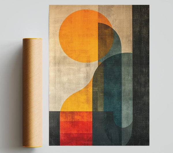 Sun Modern Shapes Giclee Print