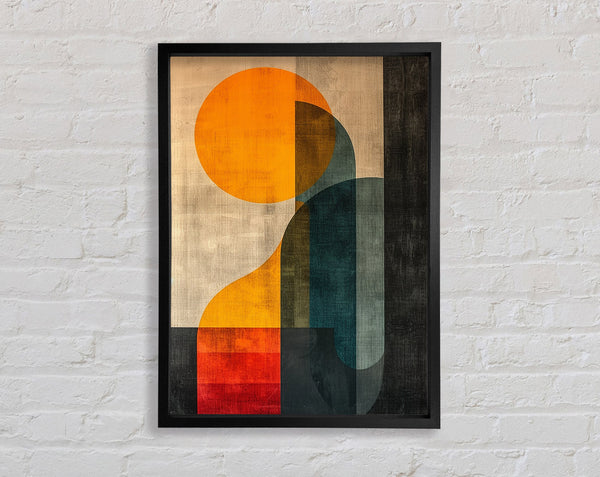 Sun Modern Shapes Framed Print