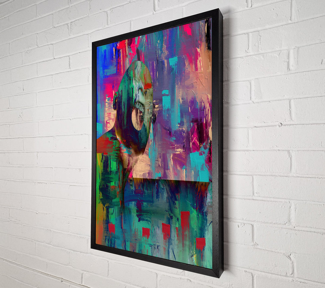  A Canvas Print of Green Scream Of Silence Canvas Wall Art