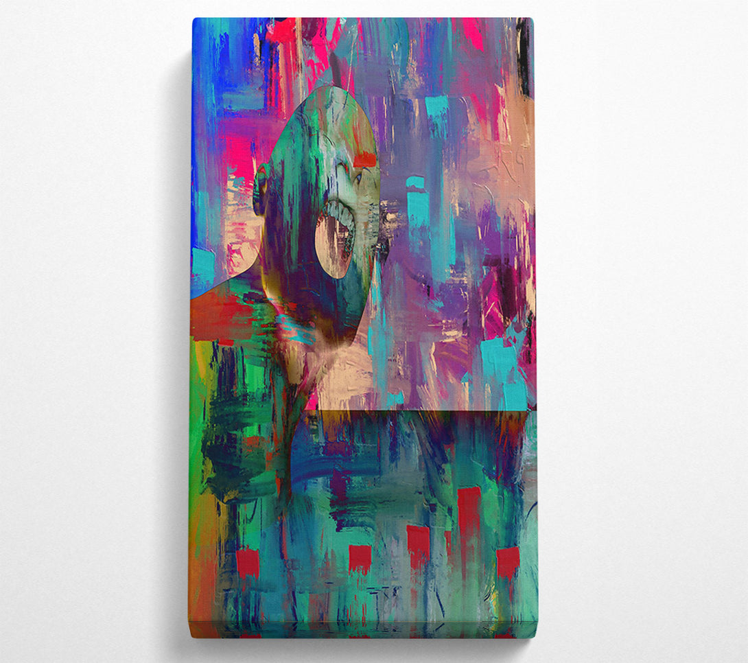  A Canvas Print of Green Scream Of Silence Canvas Wall Art