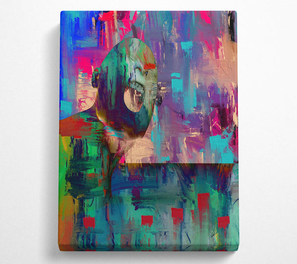  A Canvas Print of Green Scream Of Silence Canvas Wall Art