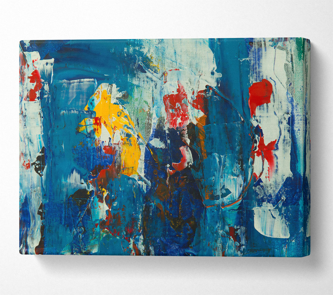  A Canvas Print of Azure Abstract Expressionism Canvas Art