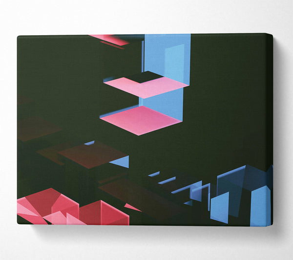  A Canvas Print of Pink Geometric Abstract Canvas Wall Art