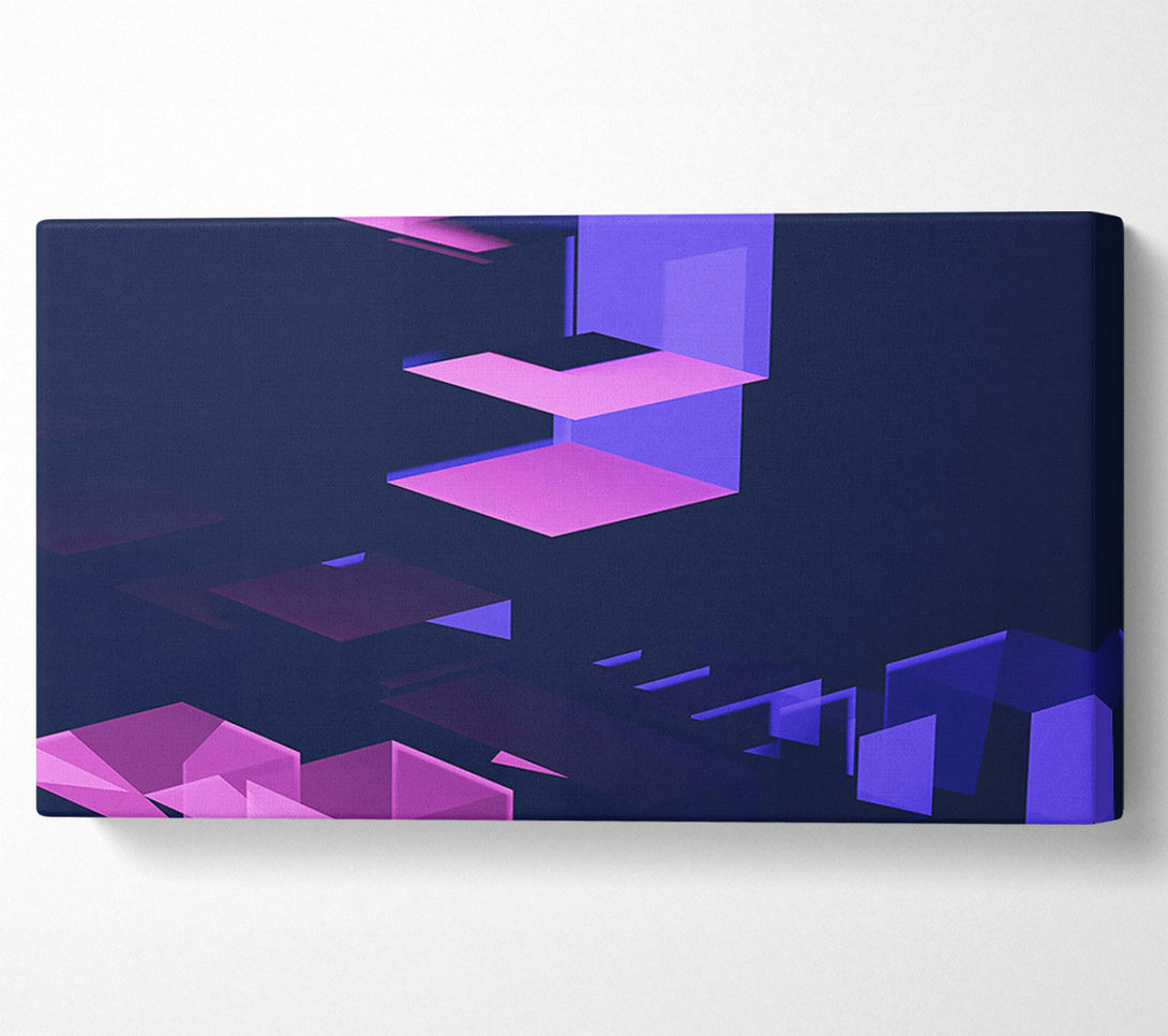  A Canvas Print of Pink And Blue Geometry Canvas Art