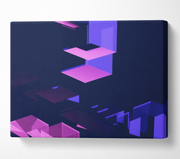  A Canvas Print of Pink And Blue Geometry Canvas Art