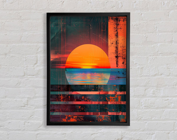 Sun On The Horizon Future Framed Print