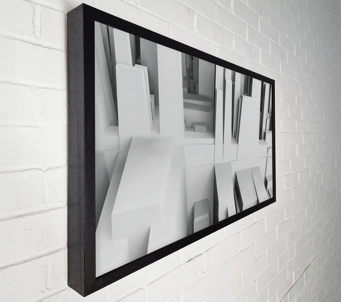  A Canvas Print of White Geometric Labyrinth Canvas Art