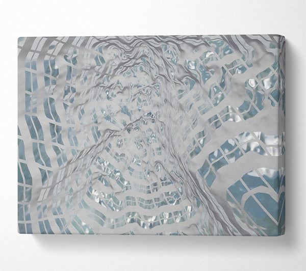 A Canvas Print of Silver Grid Distortion Canvas Print