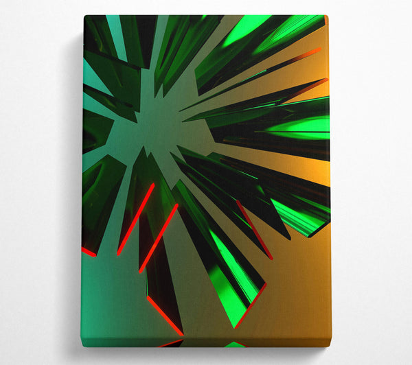  A Canvas Print of Emerald Geometric Abstract Canvas Art