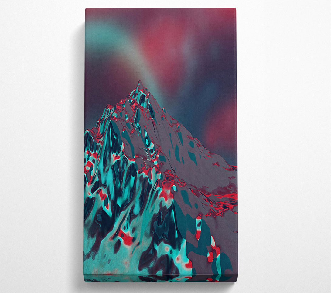  A Canvas Print of Teal Metallic Mountain Canvas Wall Art