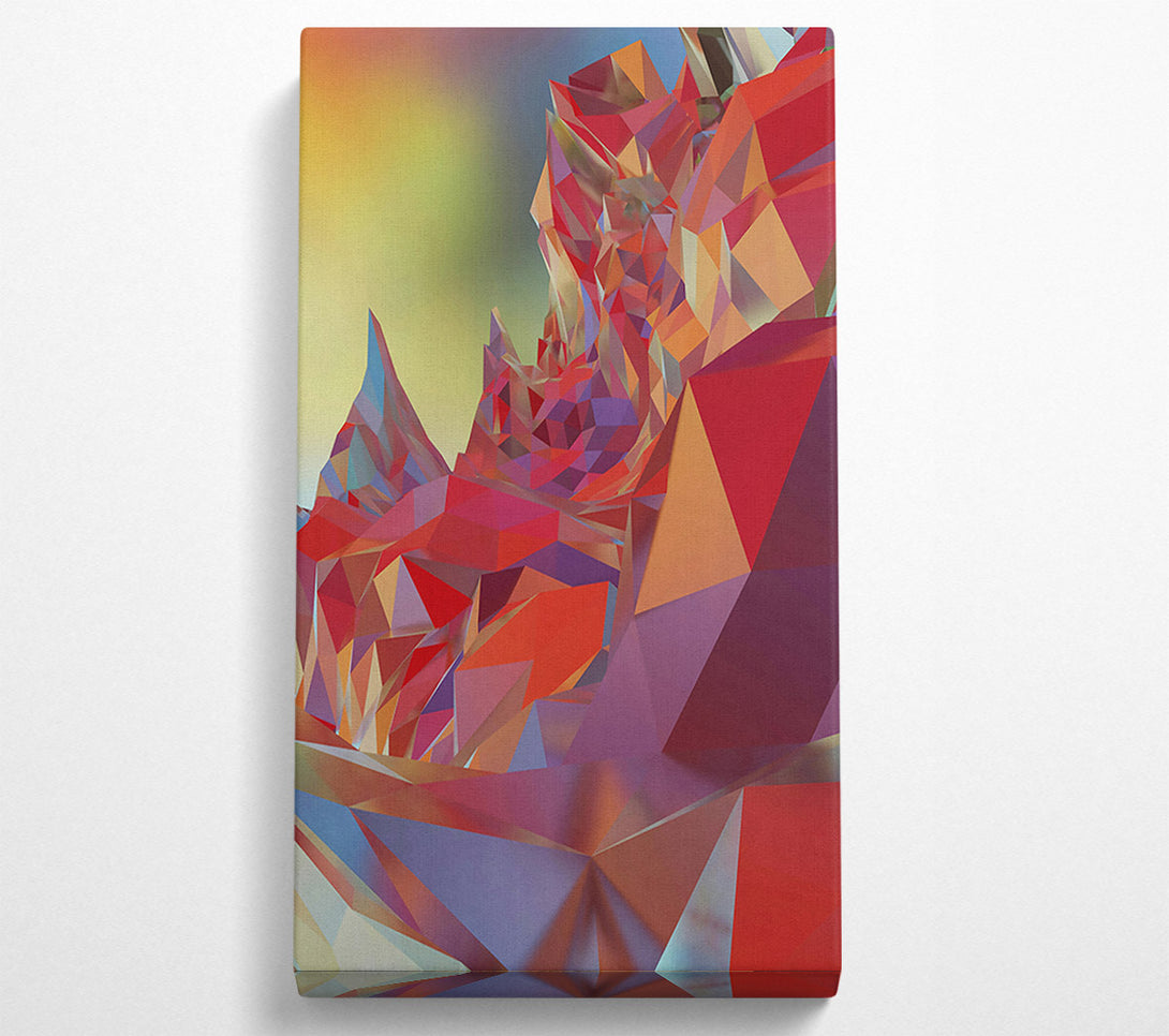  A Canvas Print of Crimson Polygonal Landscape Canvas Print