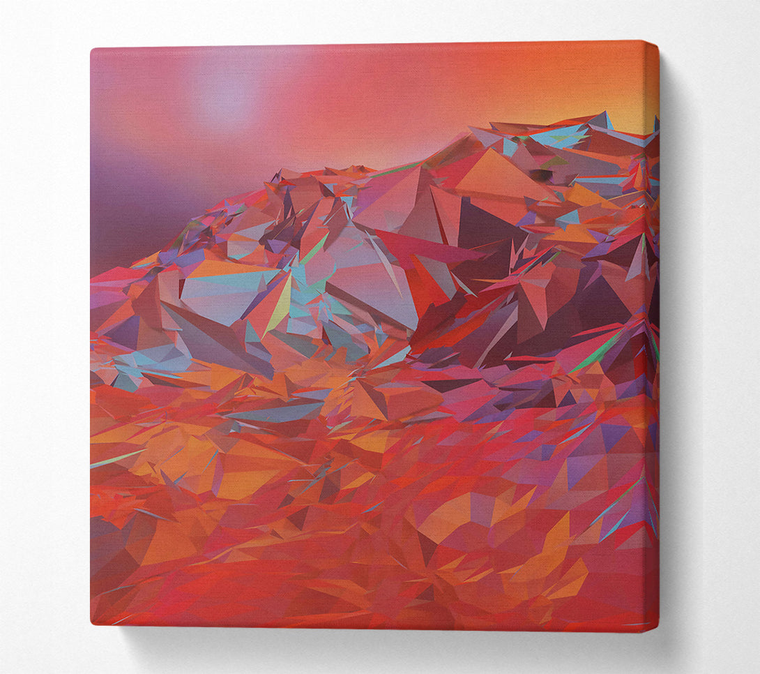  A Canvas Print of Crimson Crystal Peaks Canvas Art