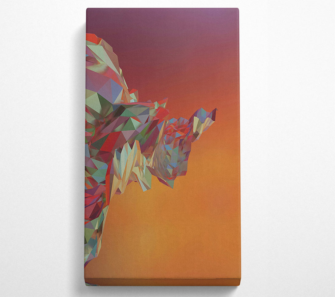 A Canvas Print of Orange Polygonal Rise Canvas Print
