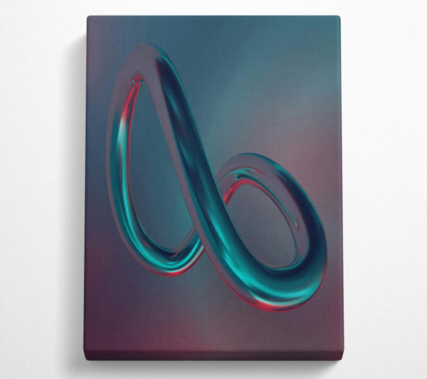  A Canvas Print of Teal Infinite Loop Canvas Art