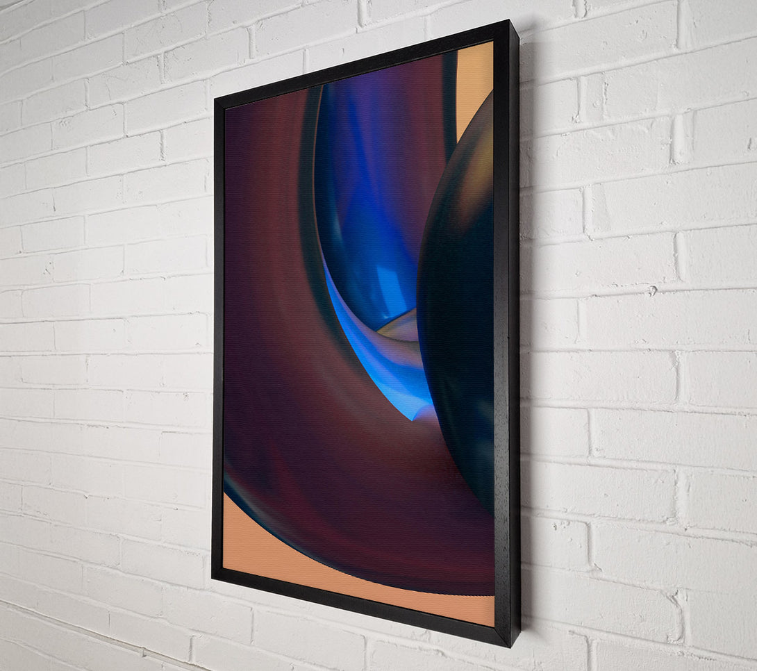  A Canvas Print of Indigo Abstract Forms Canvas Print