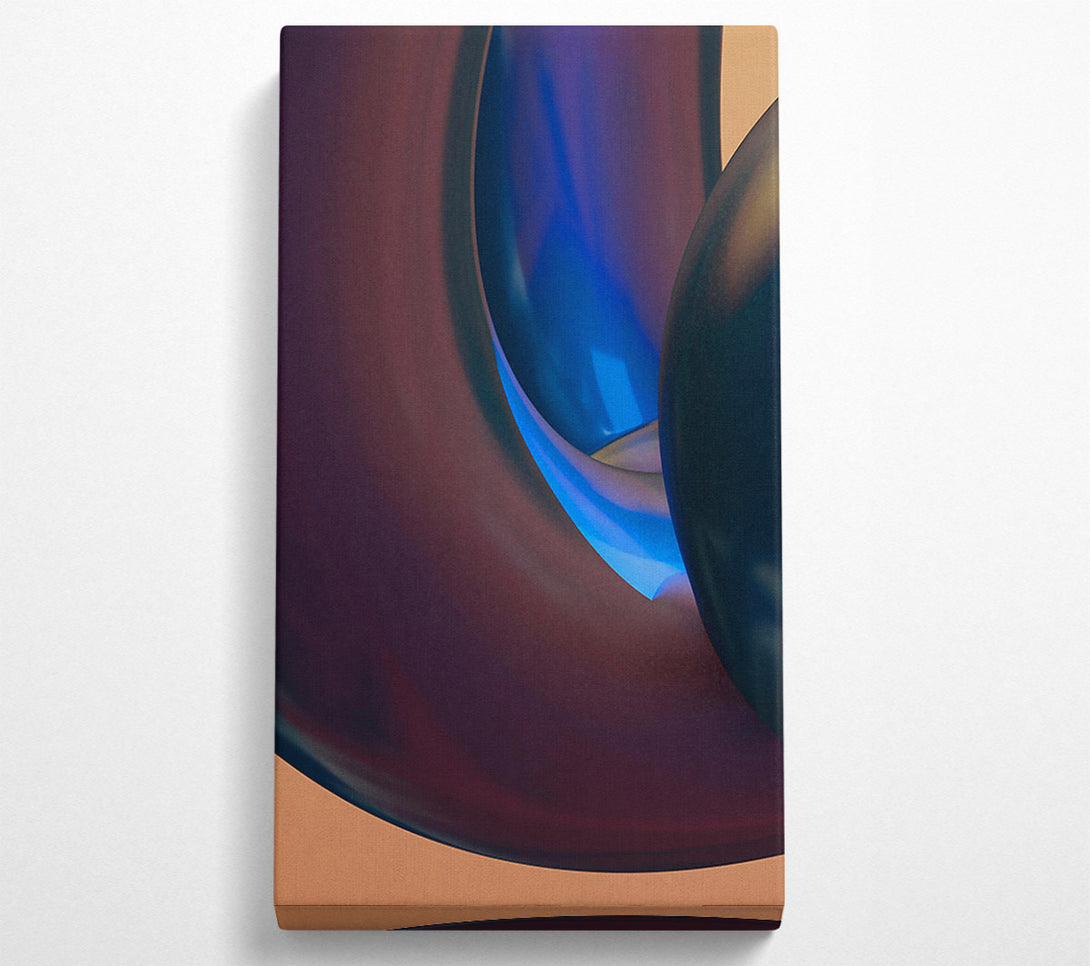  A Canvas Print of Indigo Abstract Forms Canvas Print