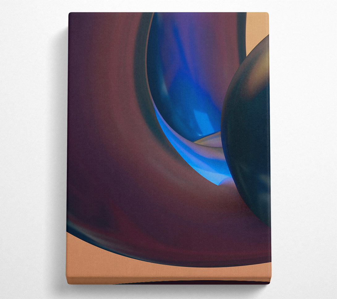  A Canvas Print of Indigo Abstract Forms Canvas Print