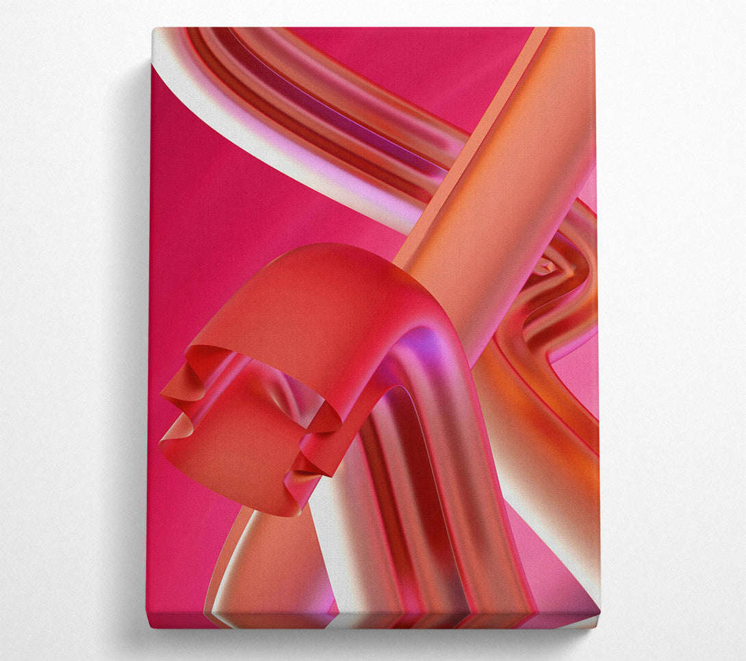  A Canvas Print of Crimson Abstract Forms Canvas Print