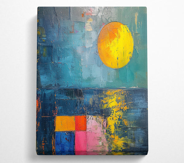  A Canvas Print of Sun On The Sea Canvas Print