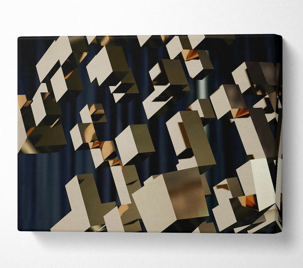  A Canvas Print of Beige Geometric Abstract Canvas Print