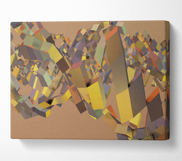  A Canvas Print of Golden Block Cascade Canvas Art