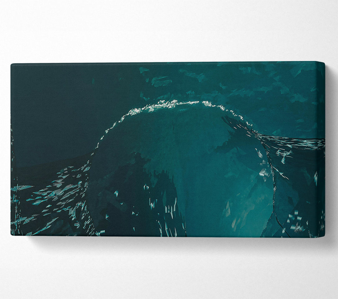  A Canvas Print of Teal Crystal Cave. Canvas Wall Art