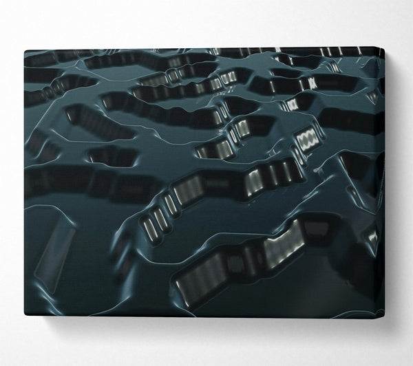  A Canvas Print of Midnight Ink Waves Canvas Wall Art