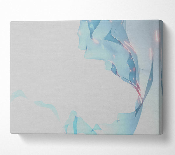  A Canvas Print of Azure Flowing Form Canvas Art