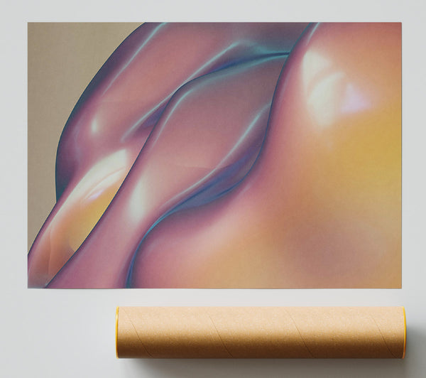 Crimson Fluid Forms Giclee Print