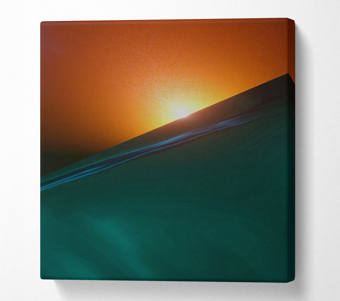  A Canvas Print of Emerald Sunset Glow Canvas Art