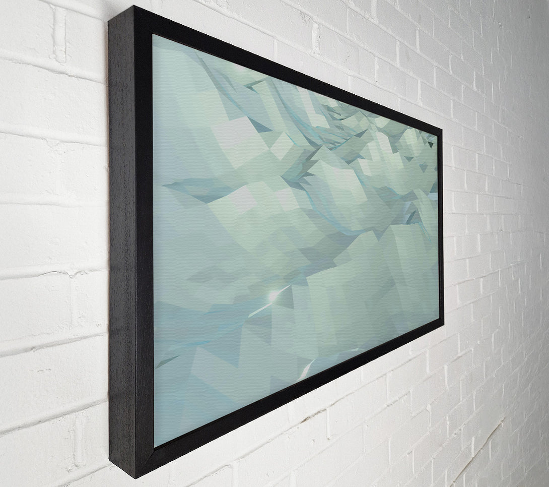  A Canvas Print of Pale Green Polygons Canvas Wall Art