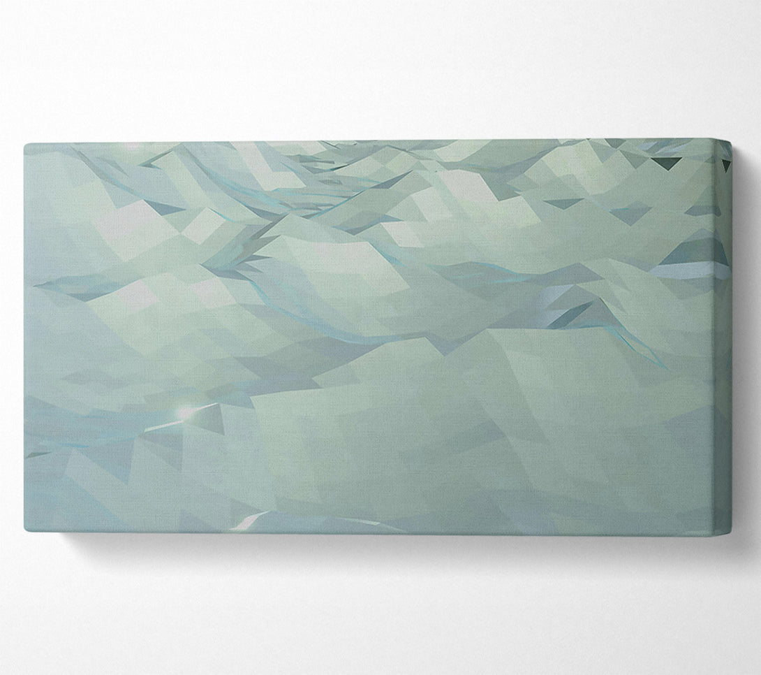  A Canvas Print of Pale Green Polygons Canvas Wall Art
