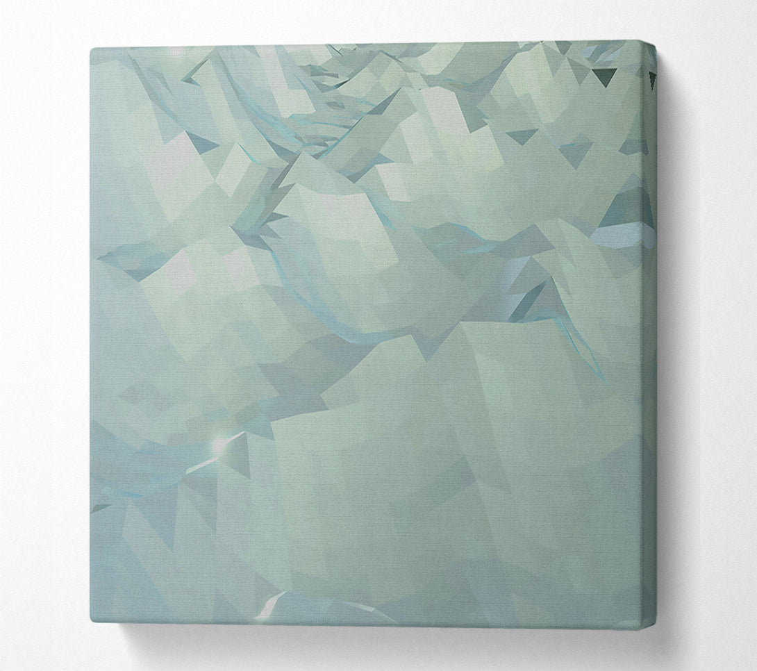 A Canvas Print of Pale Green Polygons Canvas Wall Art